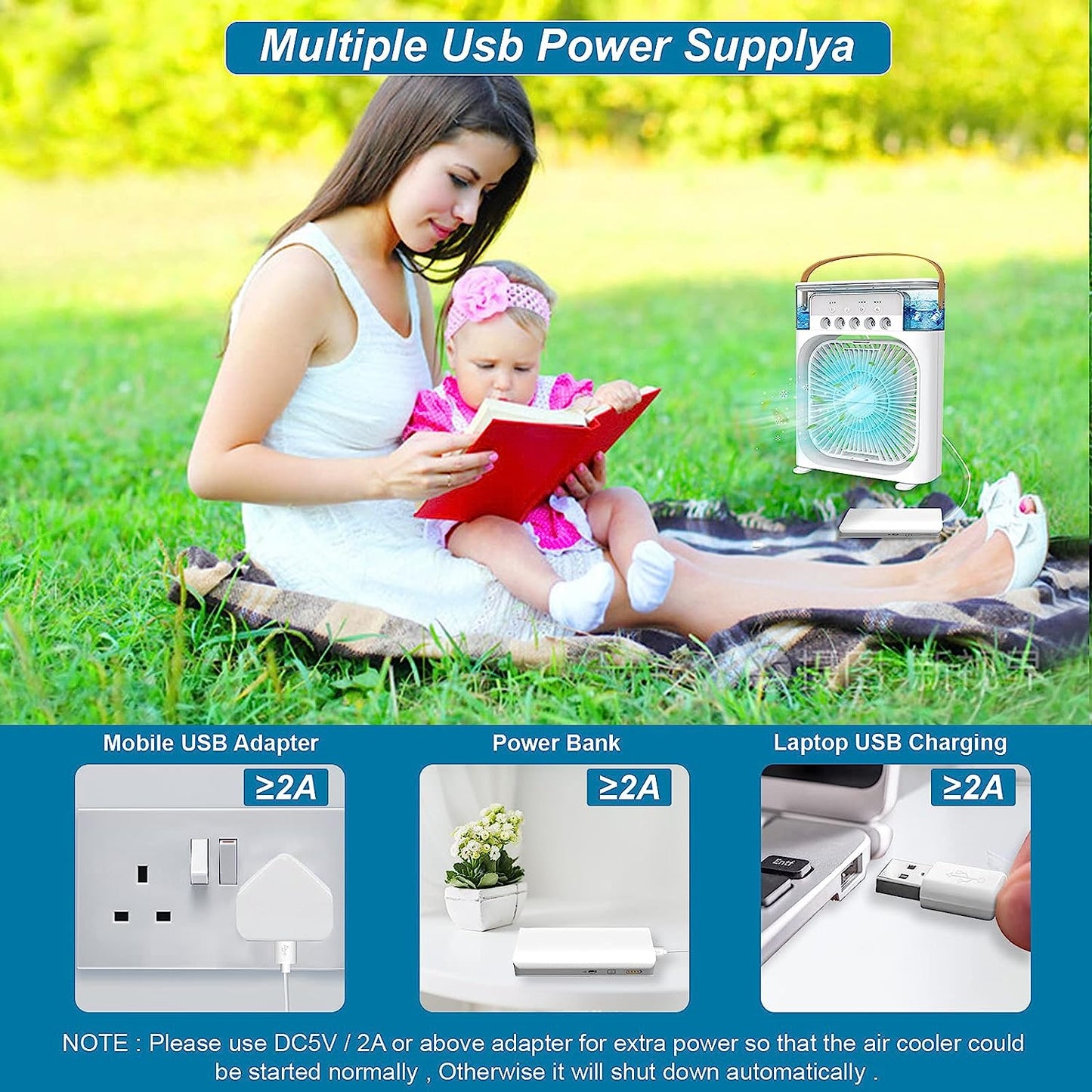 10 Inche Portable Air Conditioner Fan
