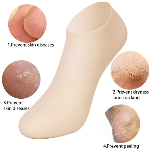 Silicone Gel Heel Pad Socks