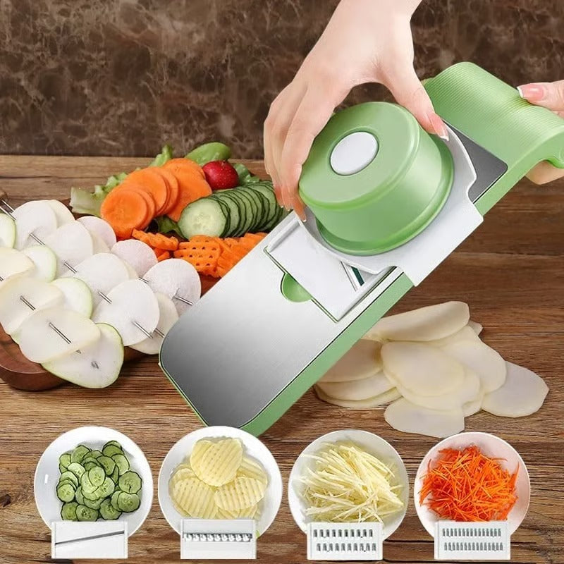 3 In 1 Multifunction Vegetable Cutter Chopper, Vegetable Slicer, Stainless Steel Vegetable Cutter With Hand Protectors, Vegetable Grater