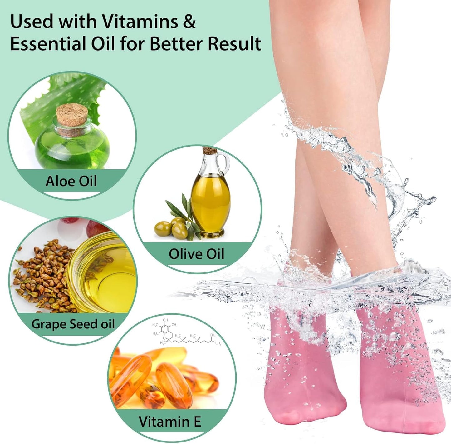 Silicone Gel Heel Pad Socks