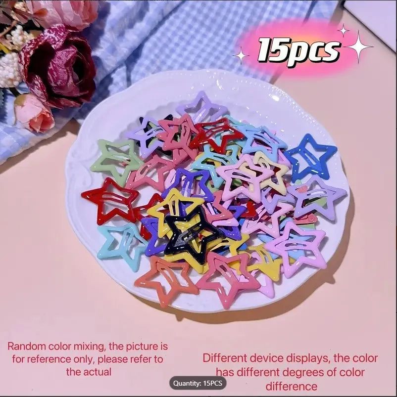 20/40Pcs Colorful Star BB Hair Clips