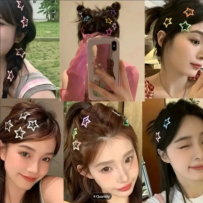20/40Pcs Colorful Star BB Hair Clips
