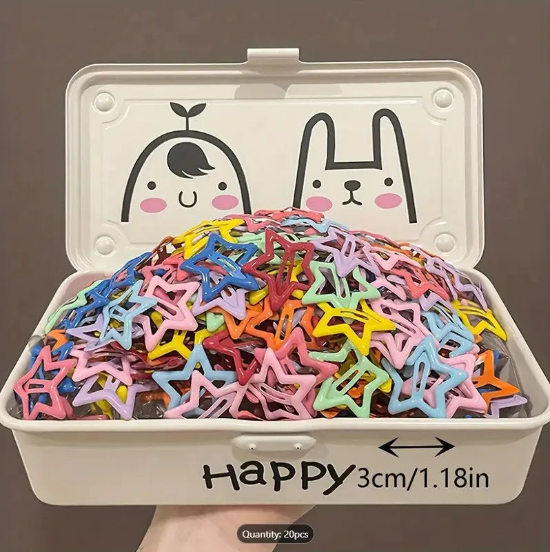 20/40Pcs Colorful Star BB Hair Clips